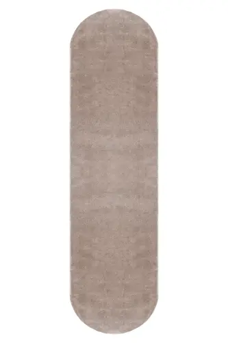 Vl Oval Comfort Overlokli Peluş Gilam Jigarrang - 4