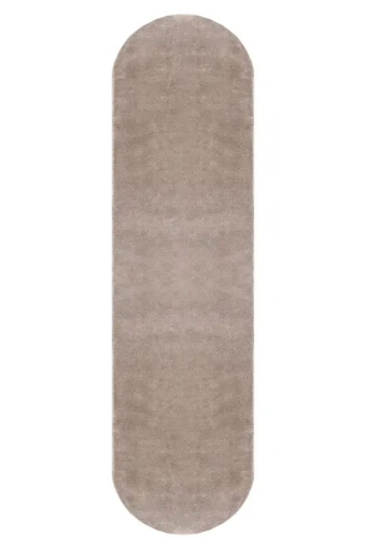 Vl Oval Comfort Overlokli Peluş Gilam Jigarrang - 4