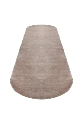 Vl Oval Comfort Overlokli Peluş Gilam Jigarrang - 5