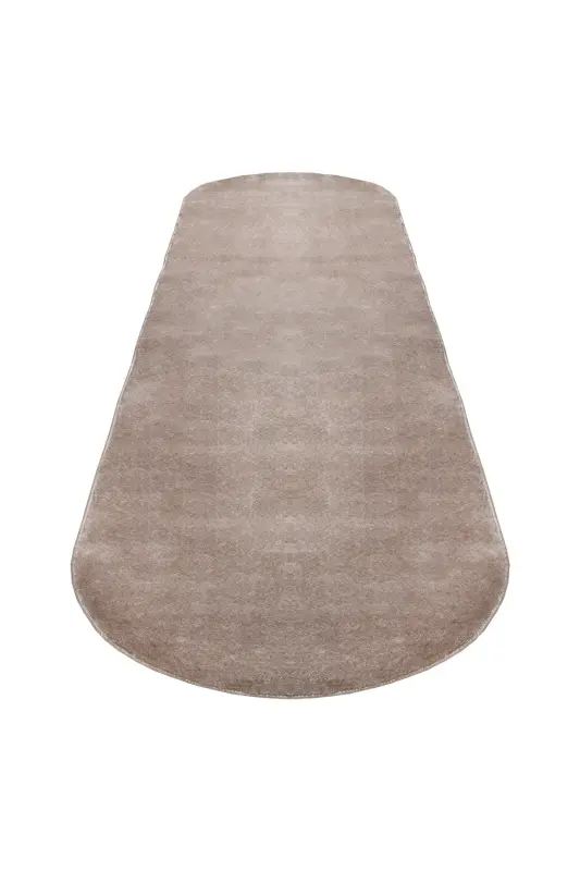 Vl Oval Comfort Overlokli Peluş Gilam Jigarrang - 5