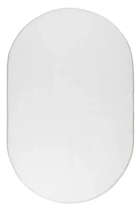 Vl Oval Comfort Overlokli Peluş Gilam Oq-Sochaksiz Oq - 4