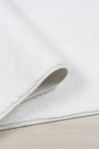 Vl Oval Comfort Overlokli Peluş Gilam Oq-Sochaksiz Oq - 6