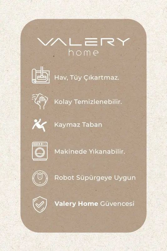 Vl Oval Comfort Overlokli Peluş Gilam Oq-Sochaksiz Oq - 5