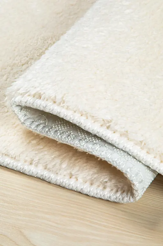 Vl Oval Comfort Puffy Sochoksiz Peluş Gilam Ekru-Sochoksiz Ekru - 3