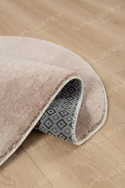 Vl Washable Plush Prayer Rug Overlocked Prayer Mat Brown-Brown - 2