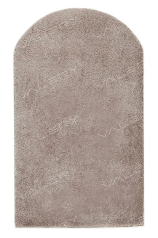 Vl Washable Plush Prayer Rug Overlocked Prayer Mat Brown-Brown - 3