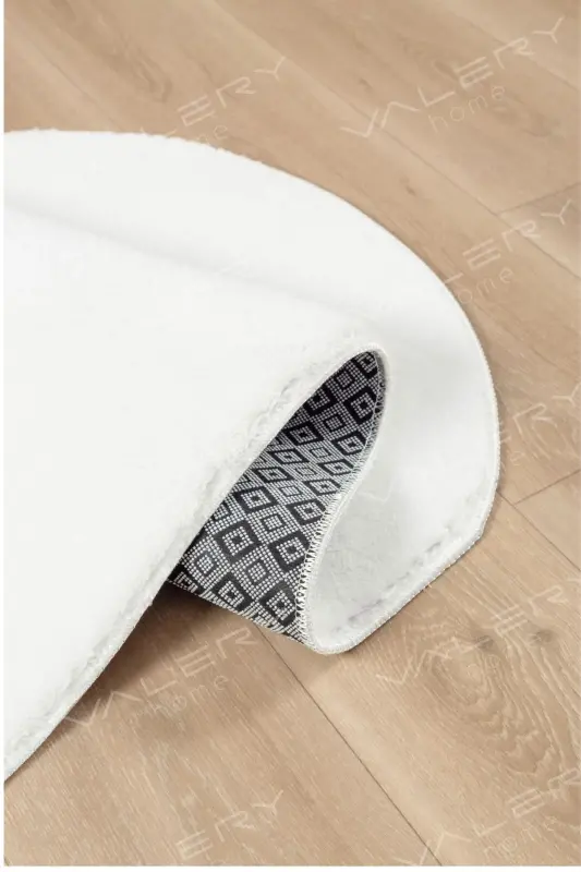 Vl Yıkanabilir Peluş Seccade Overloklu Namazlık Beyaz - Beyaz - 3