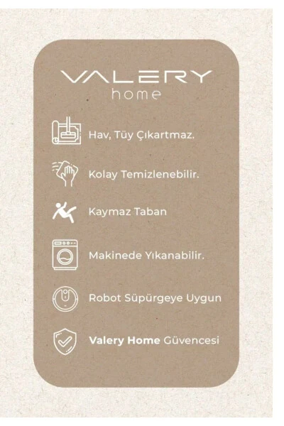 Vl Yıkanabilir Premium Ponpon Saçaklı Kaymaz Taban Post Peluş Banyo Paspası 2'li Takım Bej-BEJ - 13