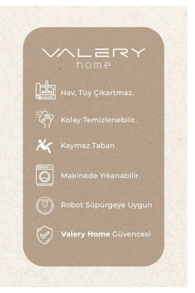 Vl Yıkanabilir Premium Ponpon Saçaklı Kaymaz Taban Post Peluş Banyo Paspası 2'li Takım Bej-BEJ - 6