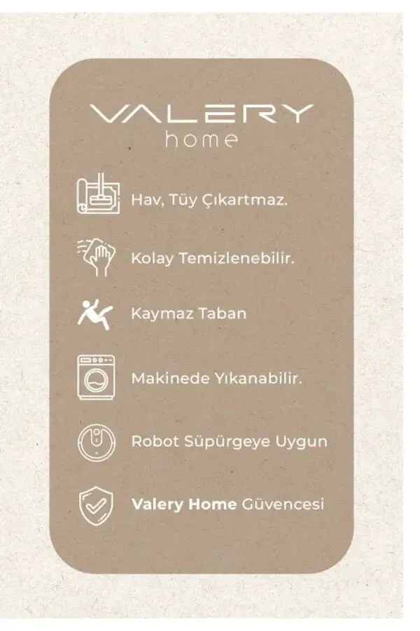 Vl Yıkanabilir Premium Ponpon Saçaklı Kaymaz Taban Post Peluş Banyo Paspası 2'li Takım Bej-BEJ - 6