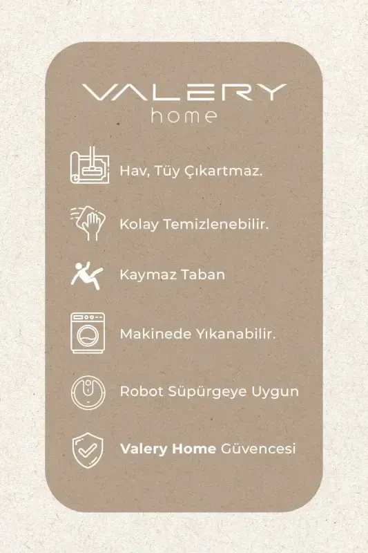 Vl Yuvarlak Comfort Overloklu Peluş Halı Kahverengi-Saçaksız Kahverengi Daire - 6
