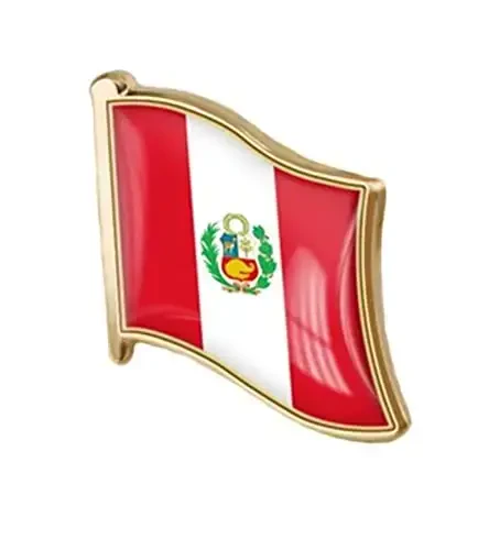 vmcoatdu Country Flag Pin Badge International Travel Brooch Metal Alloy Souvenir Pin for Hat Clothes Backpack - VMCOATDU
