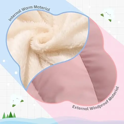 Vmterliya Baby Winter Coats, Outerwear for Toddler Kids Infants Boys Girls Light Puffer Warm Hooded Down Jacket for 2-7 Years - 4