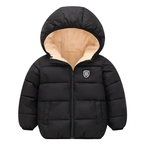 Vmterliya Winter Coats for Toddler Kids Infants Baby Boys Girls Light Puffer Warm Thick Hooded Down Jacket for 2-7 Years - 1