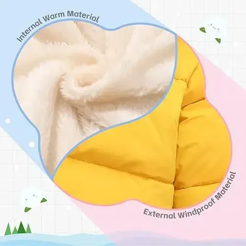 Vmterliya Baby Winter Coats, Outerwear for Toddler Kids Infants Boys Girls Light Puffer Warm Hooded Down Jacket for 2-7 Years - 4