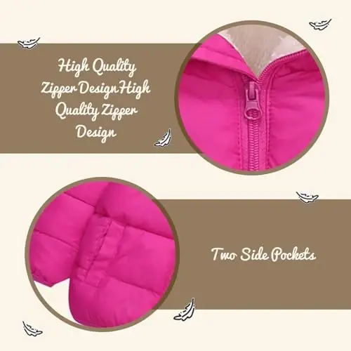 Vmterliya Toddler Kids chaqaloq o'g'il bolalar qizlar uchun qishki palto Yengil puffli issiq qalin kaputli pastga tushadigan kurtka 2-7 yosh - 4