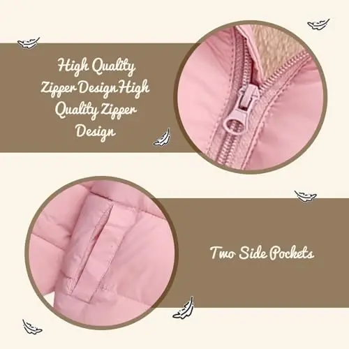 Vmterliya Toddler Kids chaqaloqlari uchun qishki palto Infantlar Qizlar uchun yengil puffer issiq qalin kapüşonlu pastga tushadigan kurtka 2-7 yil - 4