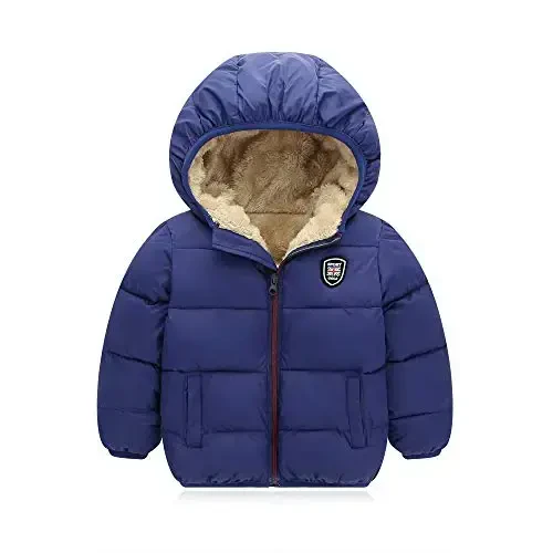 Vmterliya Winter Coats for Toddler Kids Infants Baby Boys Girls Light Puffer Warm Thick Hooded Down Jacket for 2-7 Years - MODAZONE