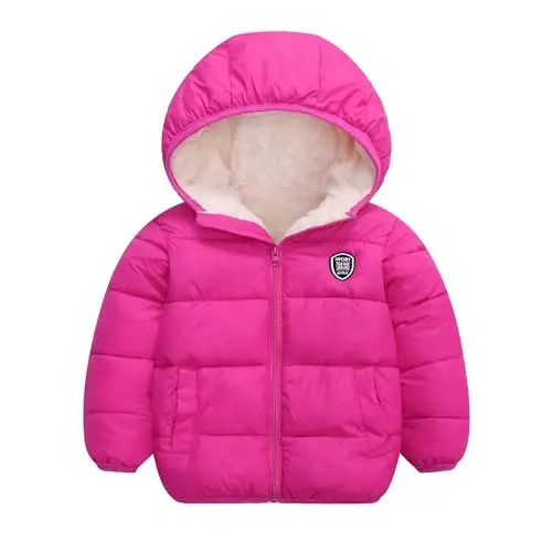 Vmterliya Winter Coats for Toddler Kids Infants Baby Boys Girls Light Puffer Warm Thick Hooded Down Jacket for 2-7 Years 