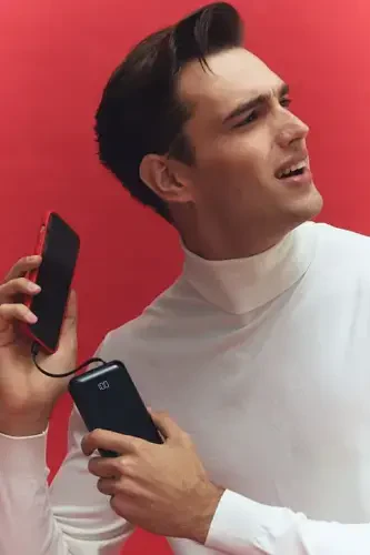 Внешний аккумулятор 10 000 мАч Prime с цифровым дисплеем, встроенными многочисленными кабелями, черный, портативное зарядное устройство - 6