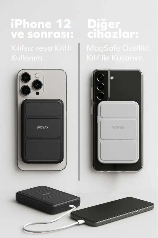 Внешний аккумулятор By Deji Magsafe 10000 Mah с подставкой 20w Быстрая портативная батарея для Iphone 12 13 14 15 - 5