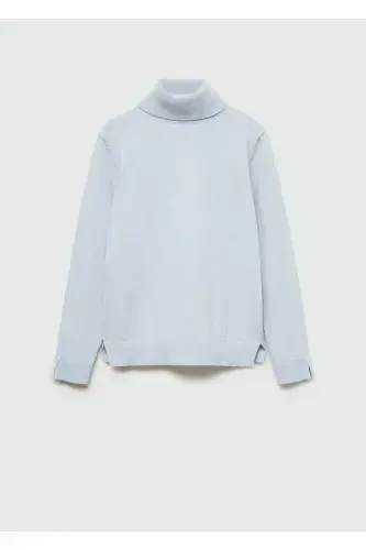 Водолазка вязаная-Небесно-голубой - 1