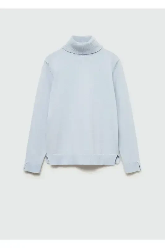 Водолазка вязаная-Небесно-голубой - 1