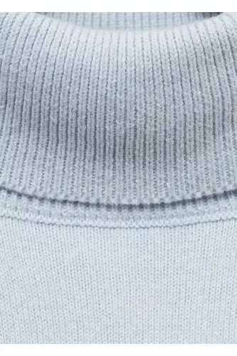 Водолазка вязаная-Небесно-голубой - 3