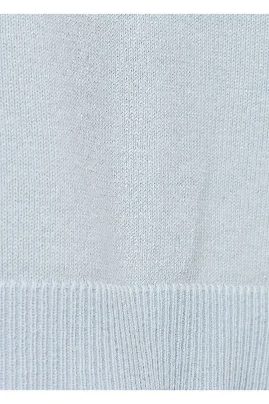 Водолазка вязаная-Небесно-голубой - 4