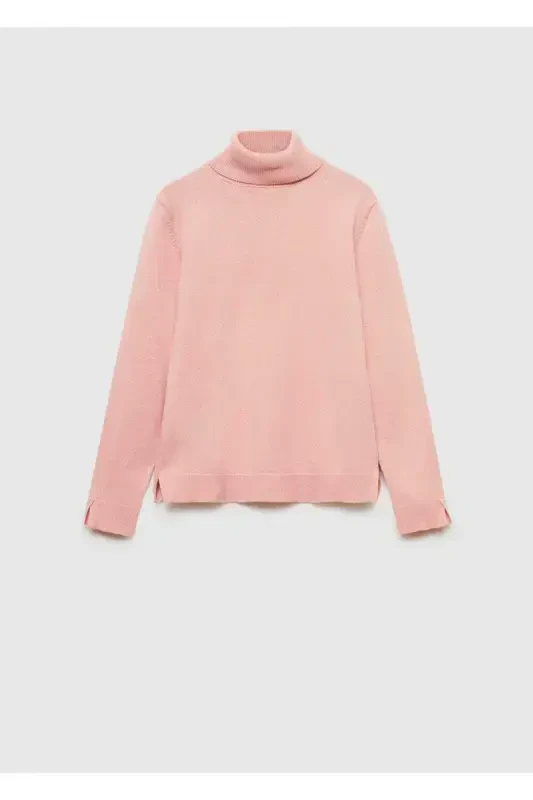 Водолазка вязаная-Розовый - MANGO KIDS