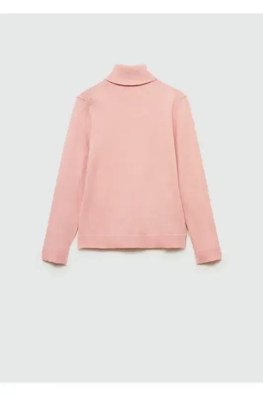 Водолазка вязаная-Розовый - 2