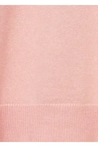 Водолазка вязаная-Розовый - 3