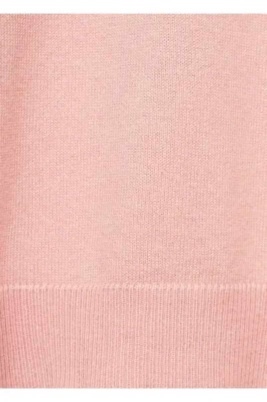 Водолазка вязаная-Розовый - 3