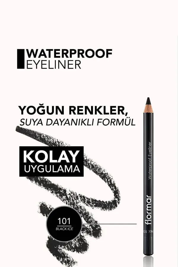 Водонепроницаемая подводка для глаз с матовым финишем (ЧЕРНЫЙ) - Waterproof Eyeliner - 101 Black Ice - 8690604109012 - 10