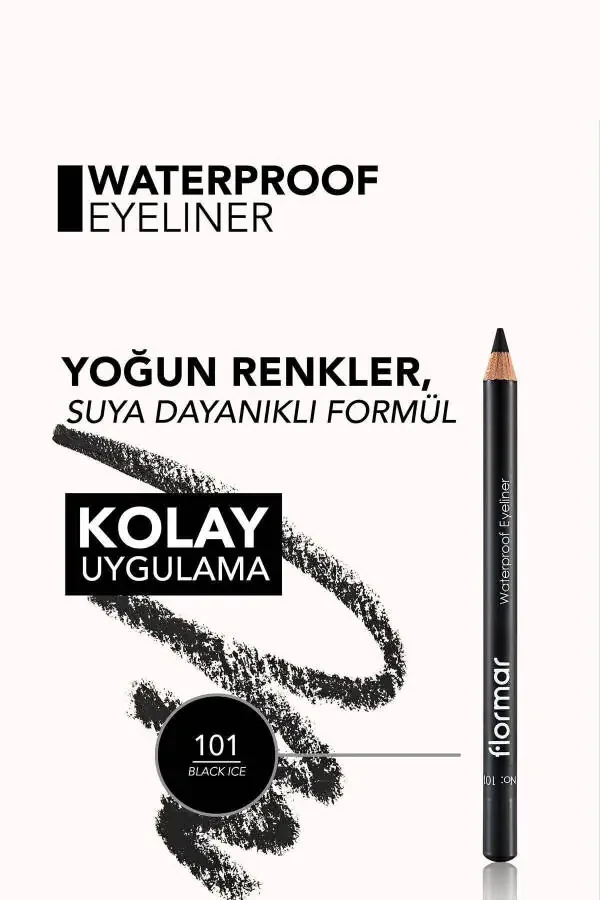 Водонепроницаемая подводка для глаз с матовым финишем (ЧЕРНЫЙ) - Waterproof Eyeliner - 101 Black Ice - 8690604109012 - 5