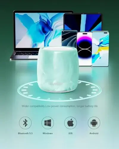 Водонепроницаемый динамик, маленький Bluetooth-динамик со стереозвуком и мощными басами, мини-динамики с функцией громкой связи, водонепроницаемость IPX7, портативные динамики для душа, дома и улицы, подарок для мужчин и женщин - 4