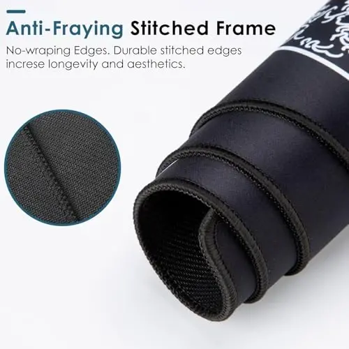 Водонепроницаемый коврик для мыши, большой коврик для клавиатуры с японской морской волной и противоскользящим основанием, удлиненный коврик для стола Kanagawa, для геймеров, офиса и дома, в колледж/обратно в школу, 31,50