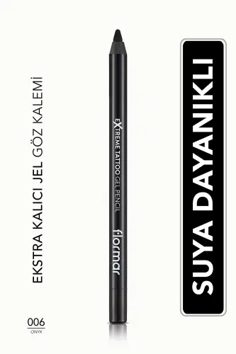 Водостойкий гелевый карандаш для глаз (ЧЕРНЫЙ)-extreme Tattoo Gel Pencil-006 Onyx-8682536028882 - FLORMAR (1)