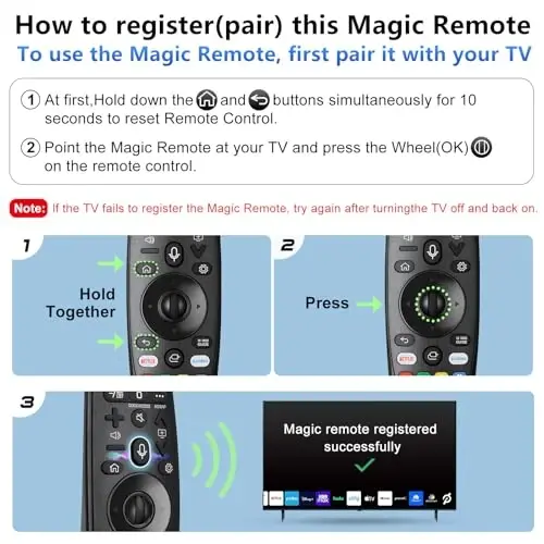 Voice Magic Remote for LG-Smart-TV-Remote Control Replacement, AKB75855501 AN-MR20GA MR19BA MR18BA MR650A with Voice Recognition and Pointer Function - 4