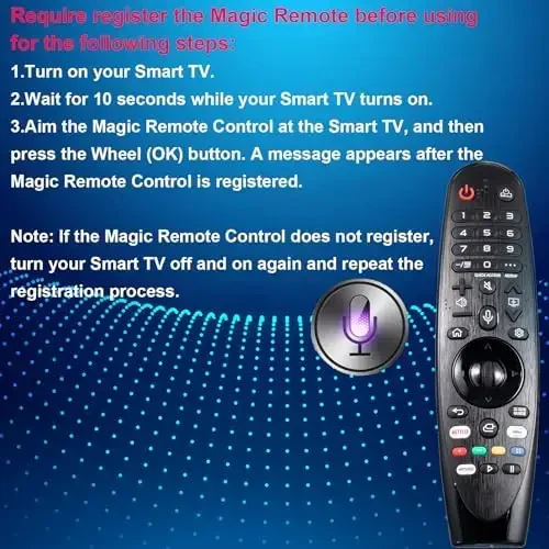 Voice Magic Remote for LG TV – Universal Remote Control for LG Nanocell, WebOS, UHD, OLED, LED, LCD, HD & Smart TVs with Pointer and Voice Function - 5