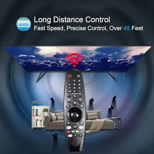 Voice Magic Remote for LG TV – Universal Remote Control for LG Nanocell, WebOS, UHD, OLED, LED, LCD, HD & Smart TVs with Pointer and Voice Function - 6