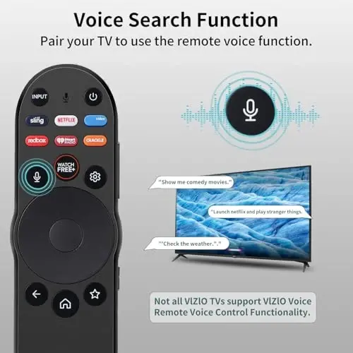 Voice Remote Control for VIZIO-Smart-TV-Remote-Replacement, XRT270 Voice Control Universal for VIZIO SmartCast D/P/M/V-Series 4K Quantum Smart TVs - 4