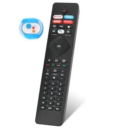 Voice Remote Control NH800UP - Philips TV Voice Remote Replacement. Remote Control for Philips Smart TV Universal Remote Control for-Philips TV 5704, 5604, 5504 Series, Four Shortcut Hotkeys - 5