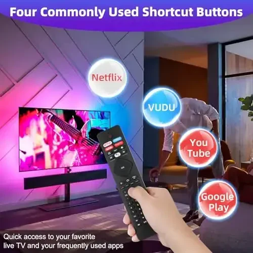 Voice Remote Control NH800UP - Philips TV Voice Remote Replacement. Remote Control for Philips Smart TV Universal Remote Control for-Philips TV 5704, 5604, 5504 Series, Four Shortcut Hotkeys - 3