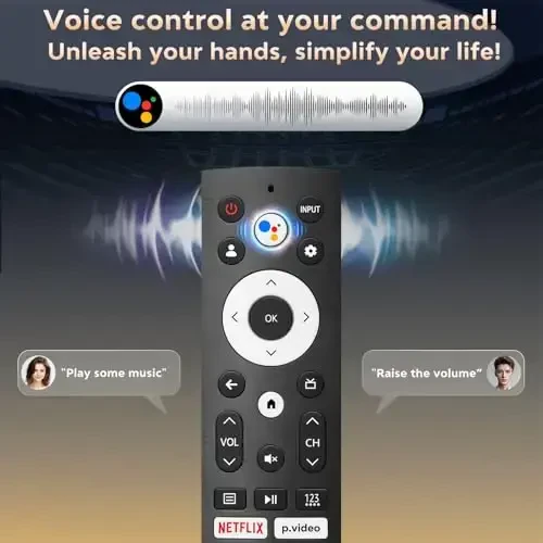 Voice Remote Control Replacement for Hisense Smart Google TV, Hisense QLED UHD Mini-LED ULED Google TV'lar bilan mos keladi - 4
