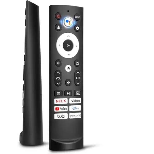 Voice Remote Control Replacement for Hisense Smart Google TV, Hisense QLED UHD Mini-LED ULED Google TV'lar bilan mos keladi - ANGROX