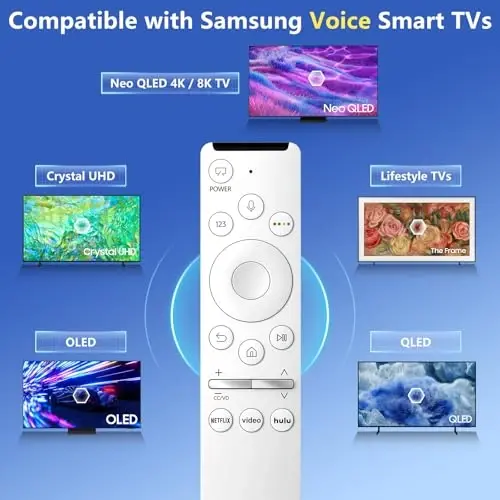 Voice Remote for Samsung-Smart-TV-Remote-Control-Replacement, Universal for Samsung Frame Crystal QLED OLED UHD 4K 8K Voice Smart TV - 4