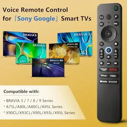 Voice Remote for Sony-TV-Remote Control Replacement, for All Sony Bravia Google Smart TVs Series with Voice Function - 2