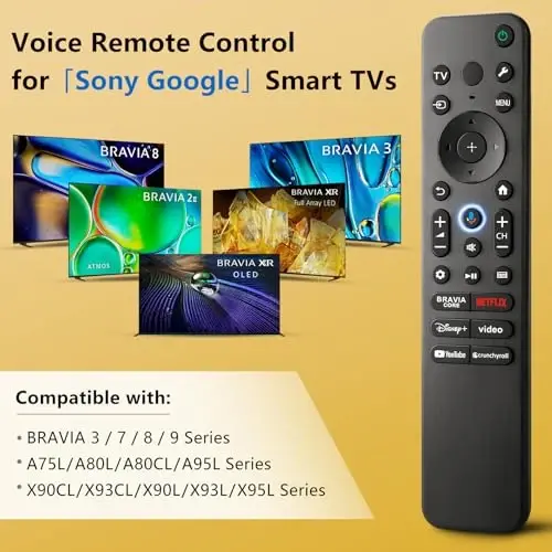 Voice Remote for Sony-TV-Remote Control Replacement, for All Sony Bravia Google Smart TVs Series with Voice Function - OMAIC (1)