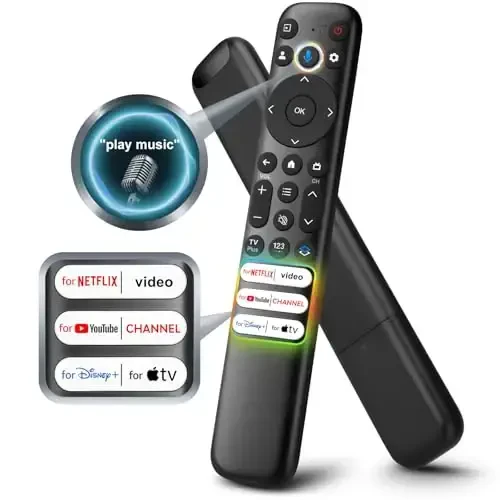 Voice Remote for TCL-Google-TV-Remote Control Replacement,RC813 Compatible with TCL Smart TVs QM8/QM7/S5/S4/S3/Q7/Q6/Q5 Series with Voice Function 